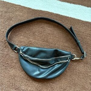 Forever 21 Black Crossbody Bag with Chain Detail